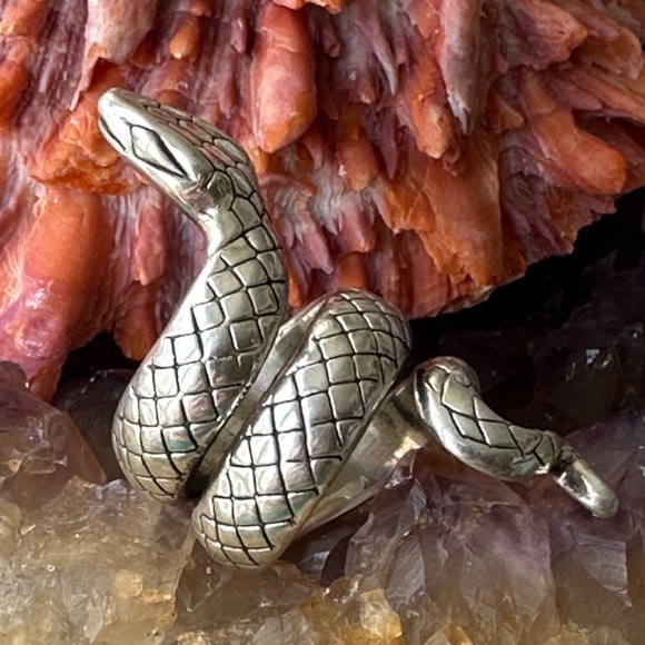 Snake sterling silver ring gorgeous!! - Picture 2 of 9